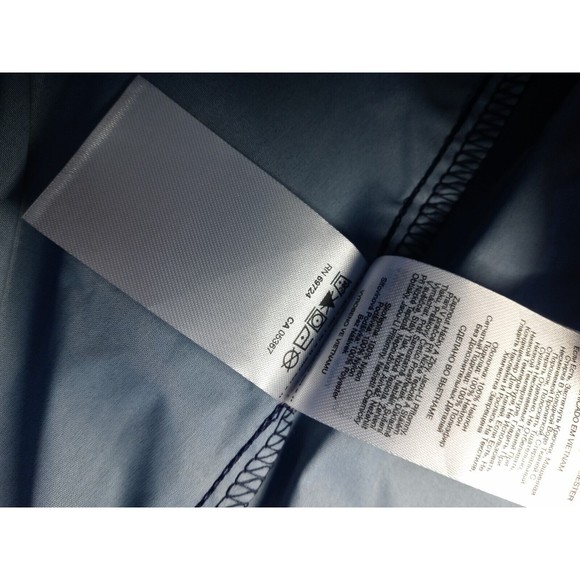 COLUMBIA Switchback™ III  Rain Jacket Navy Blue Hood Pockets Size L - Picture 15 of 16